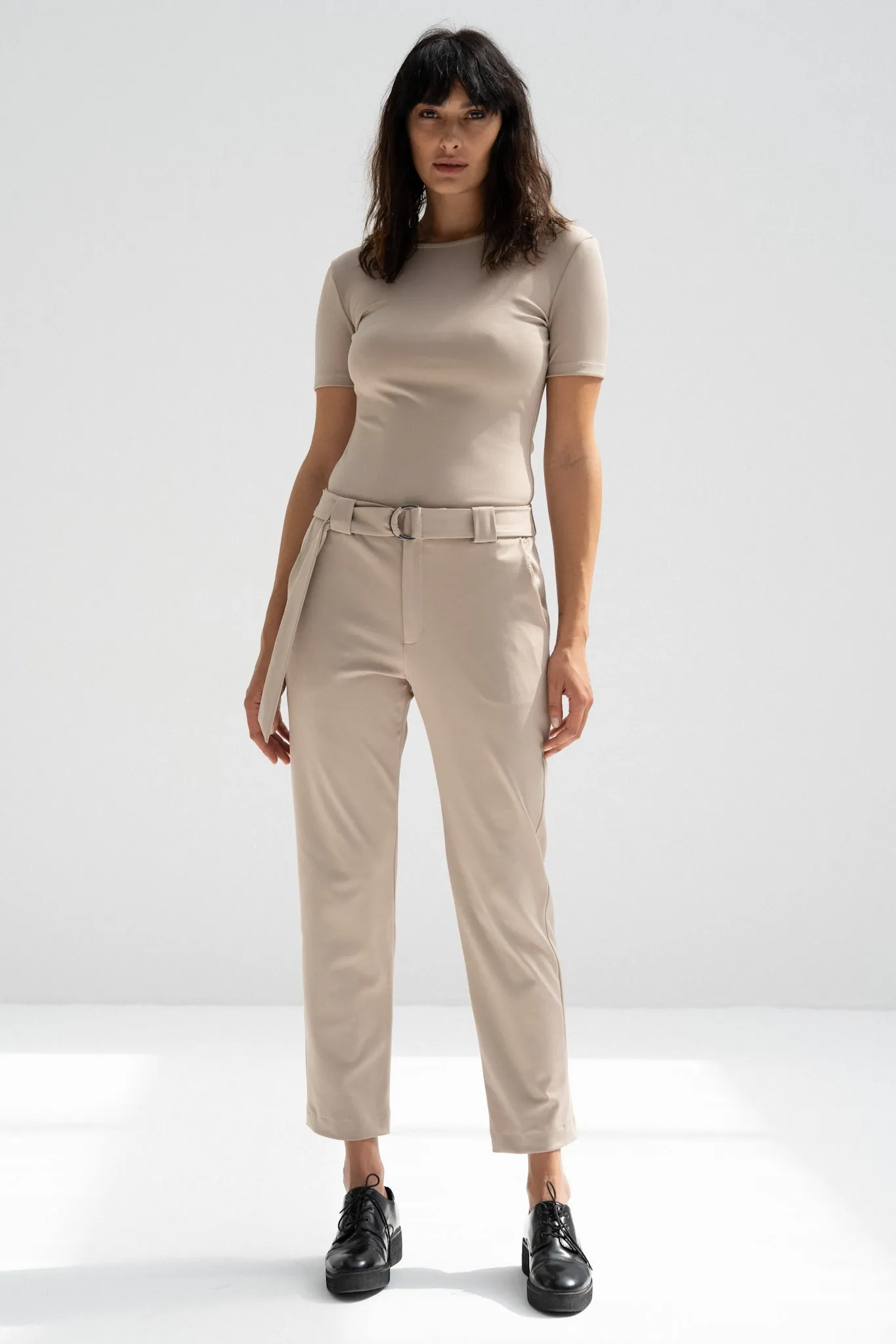 Nude Short Sleeves Top (Scuba)