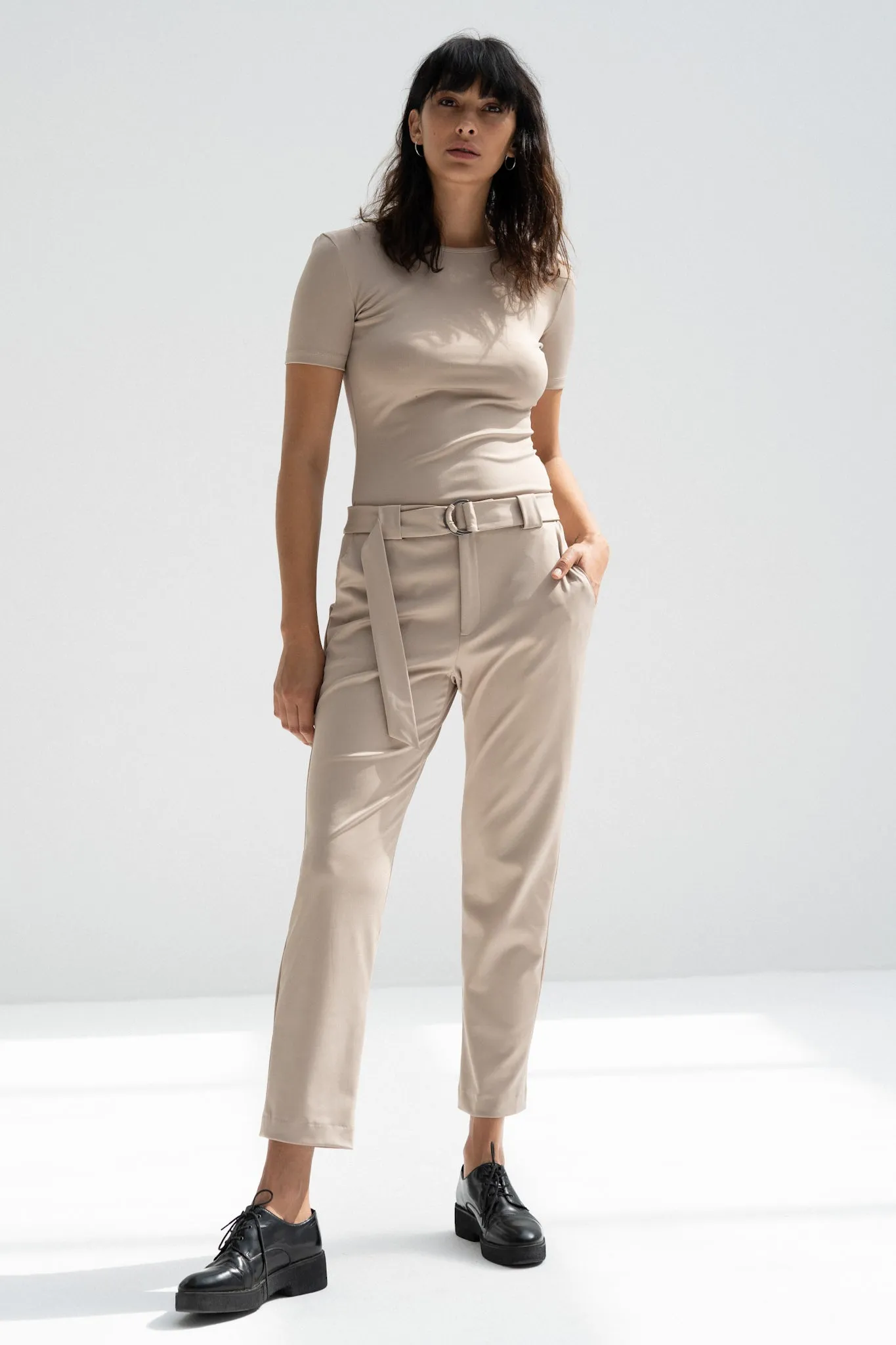 Nude Short Sleeves Top (Scuba)