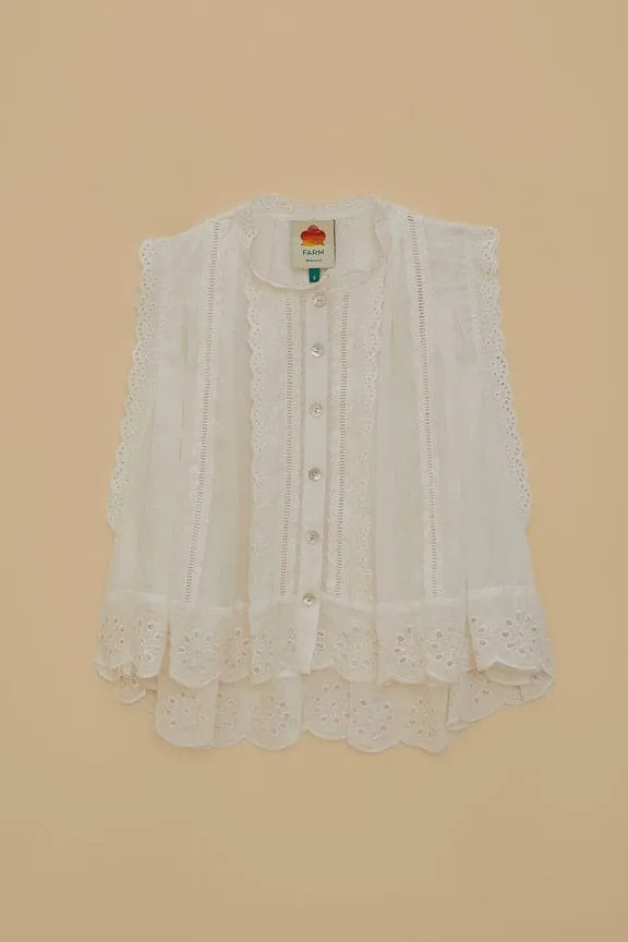 Off-White Sleeveless Blouse