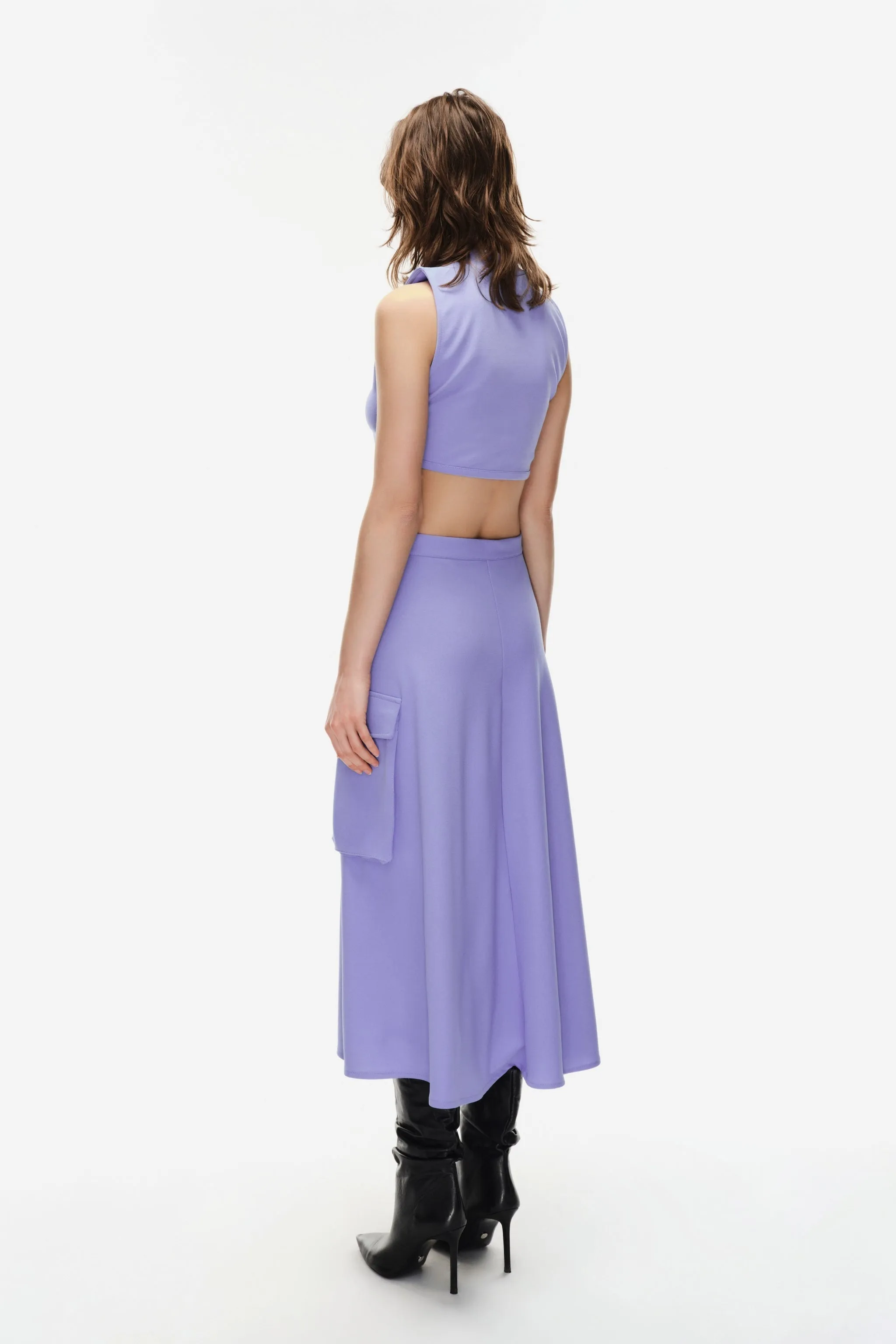 Online Collection Crop top with high collar