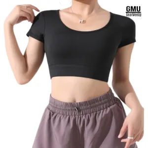 Open Back Crop Top Sports Bra