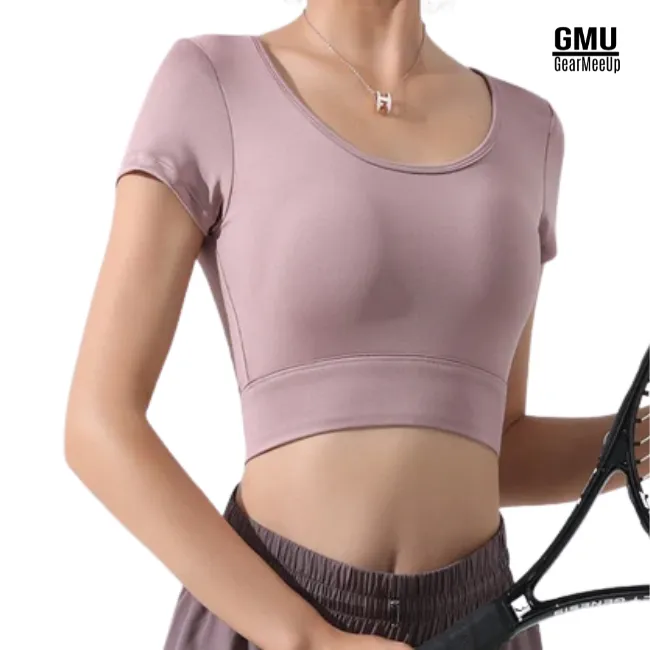 Open Back Crop Top Sports Bra