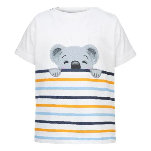 ORANGE STRIPED BABY BOYS SHORTS SET
