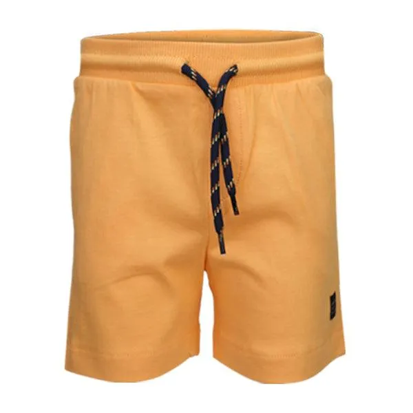 ORANGE STRIPED BABY BOYS SHORTS SET