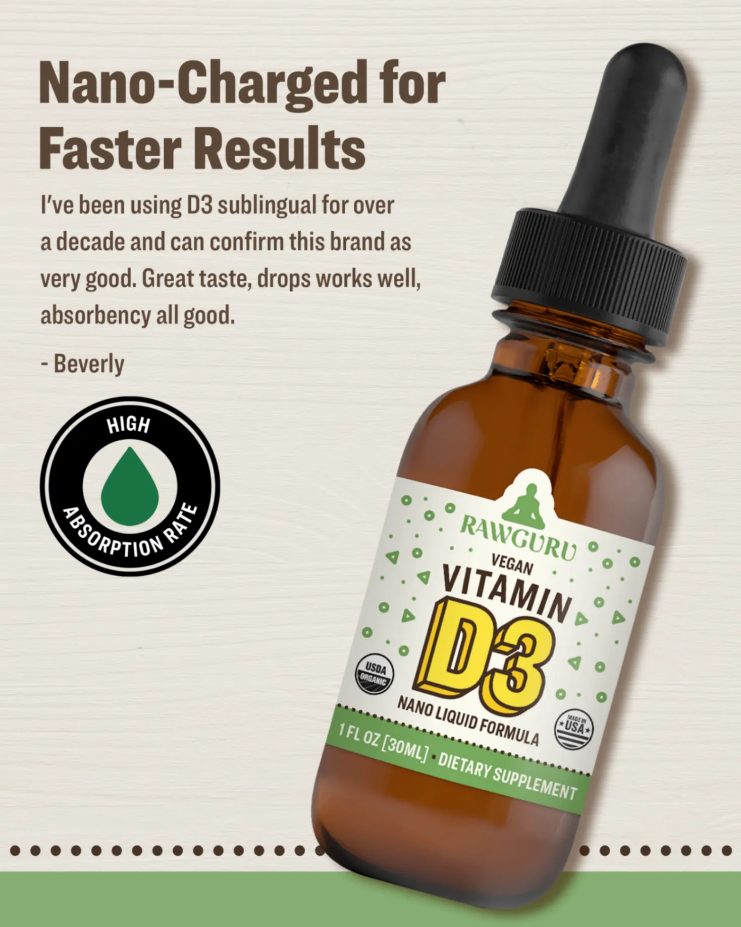Organic Nano Vitamin D3 Tincture