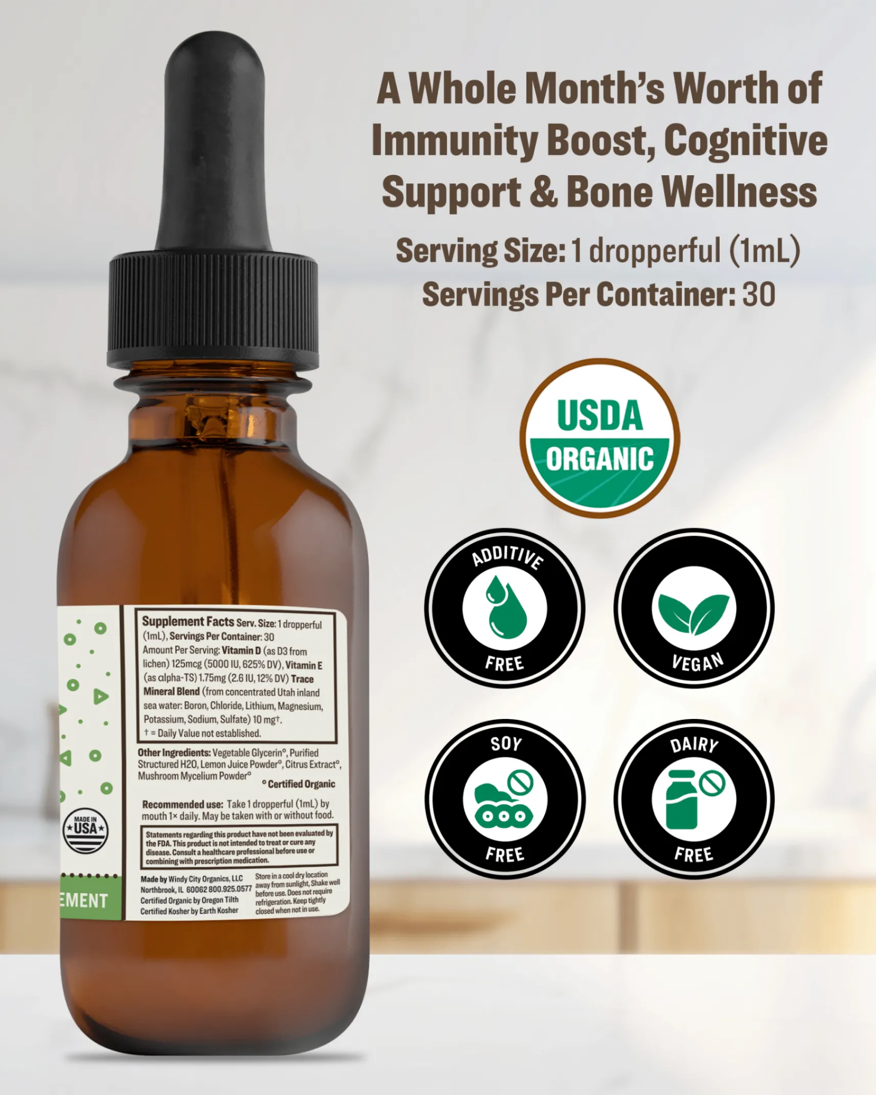 Organic Nano Vitamin D3 Tincture