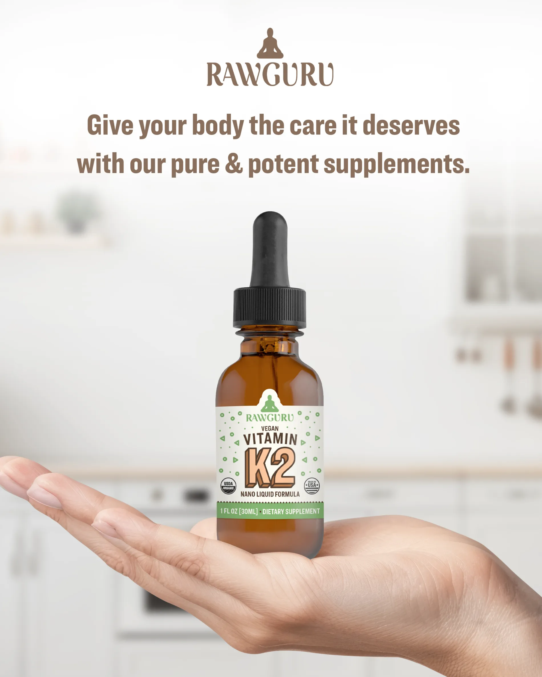 Organic Nano Vitamin K2 Tincture - 30 mL
