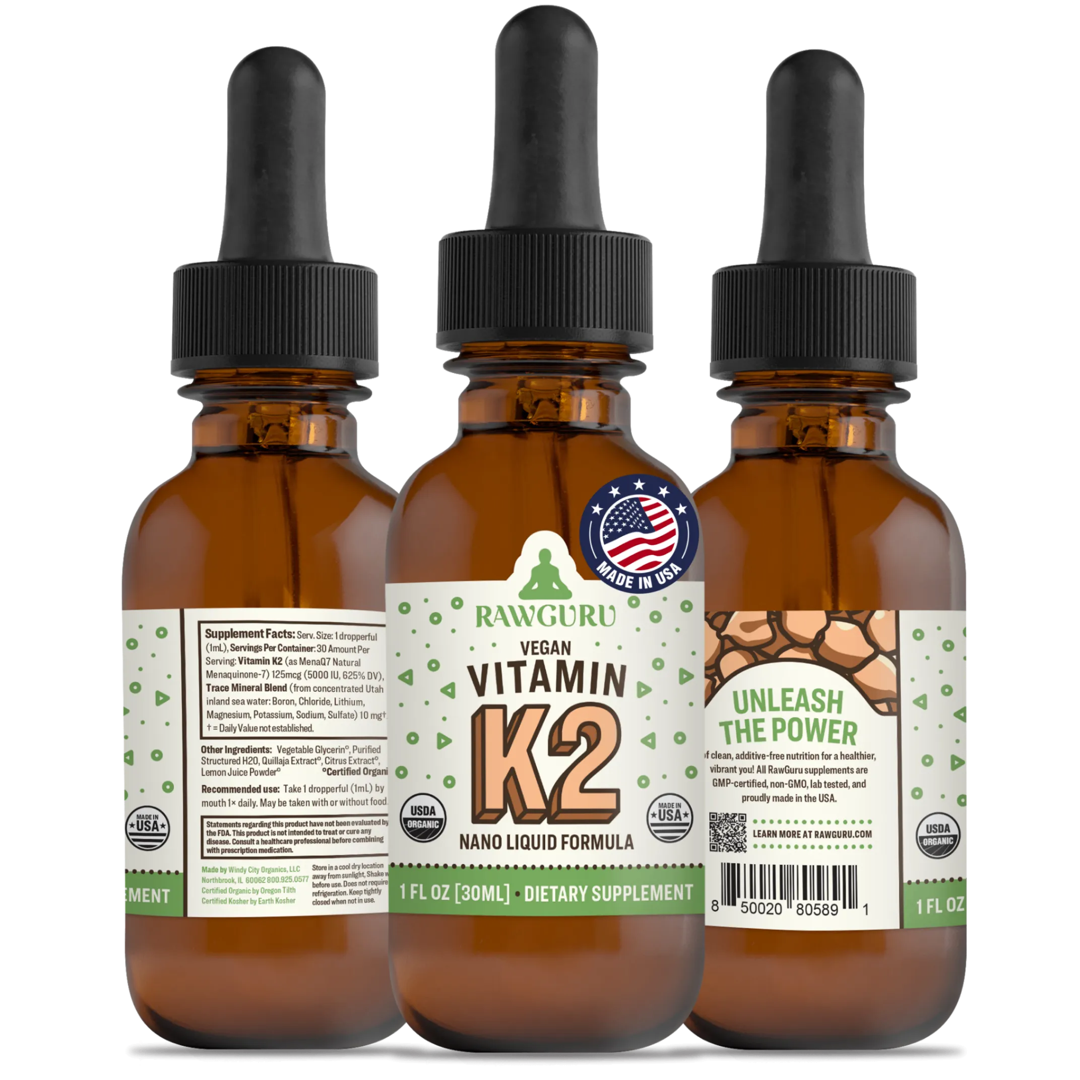 Organic Nano Vitamin K2 Tincture - 30 mL