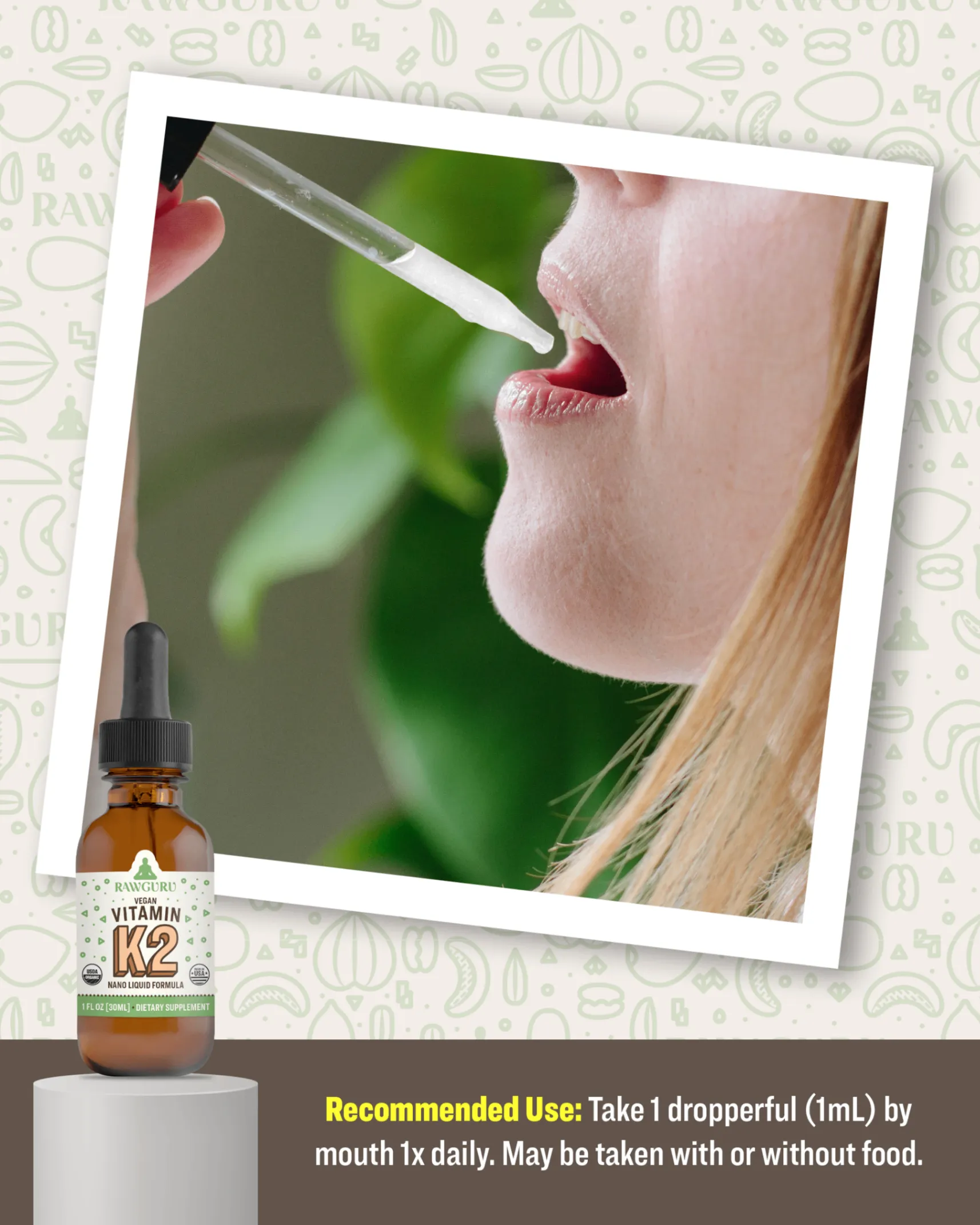 Organic Nano Vitamin K2 Tincture - 30 mL