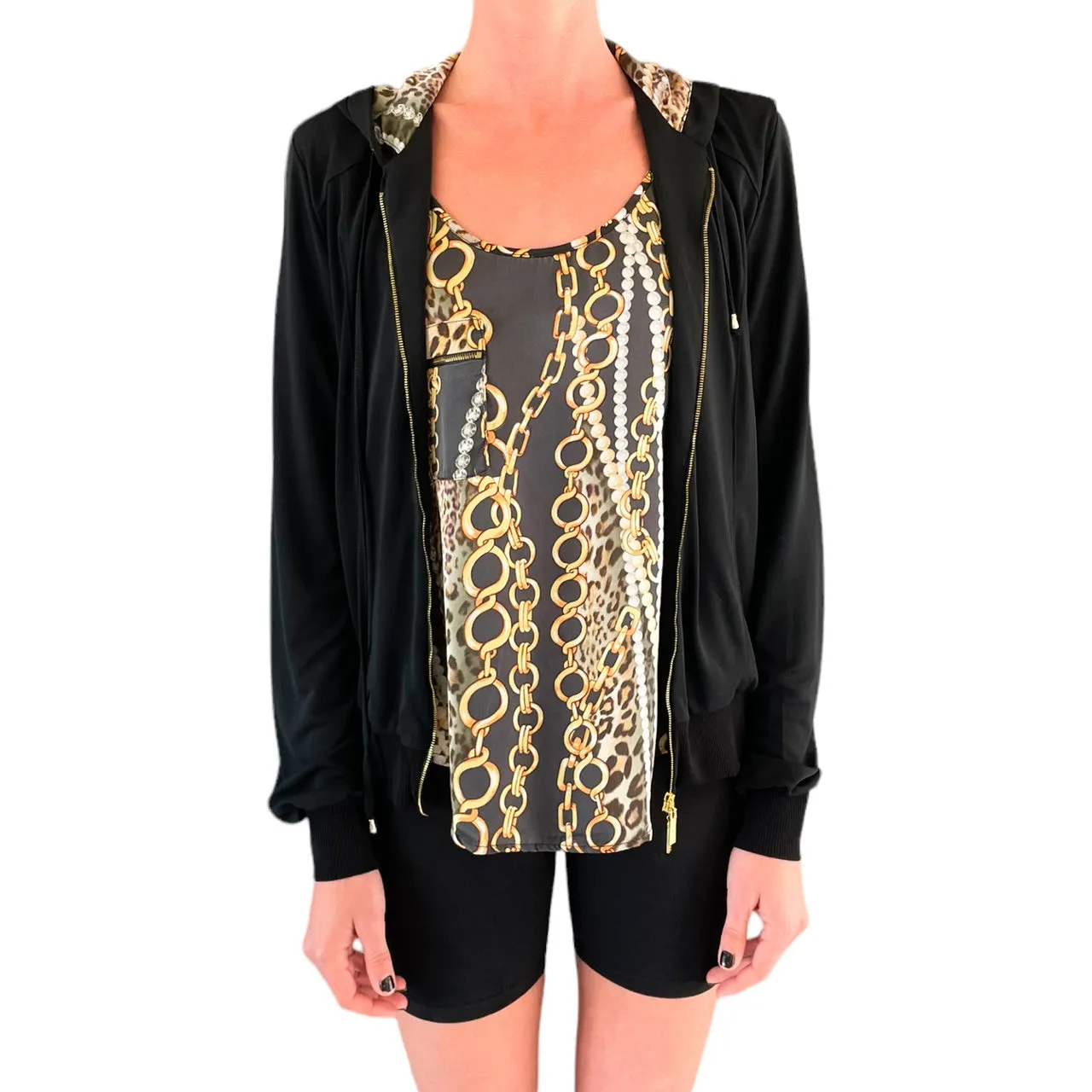 Orna Fahro Hooded Zip Top
