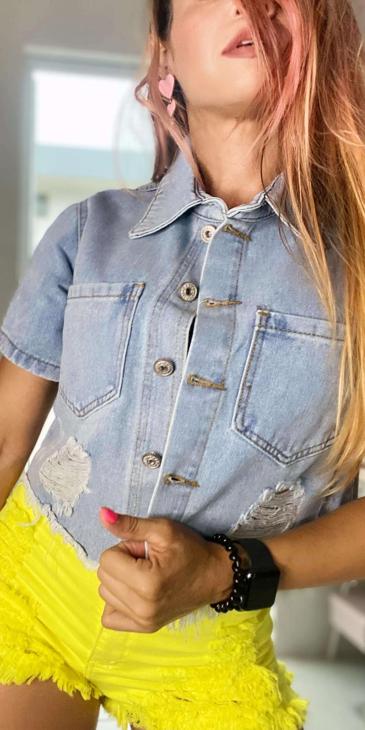 Out Today Denim Top