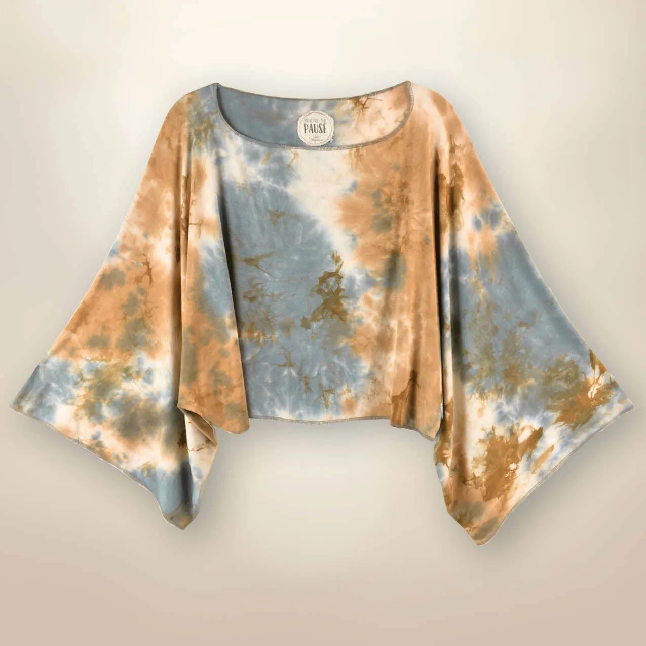 Paisley Tie Dye Pullover Top - Nopal