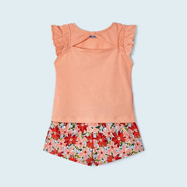 PEACH FLORAL SET FOR GIRLS