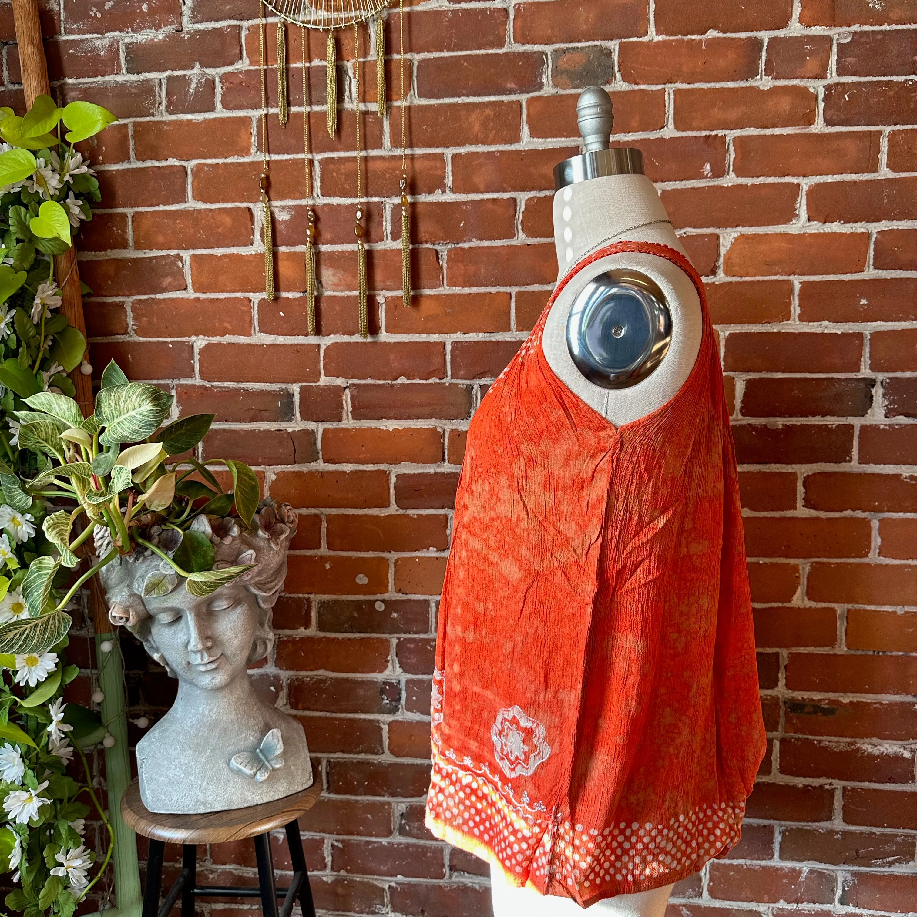 Penny Lane Batik Festival Tank Top - Summer Orange