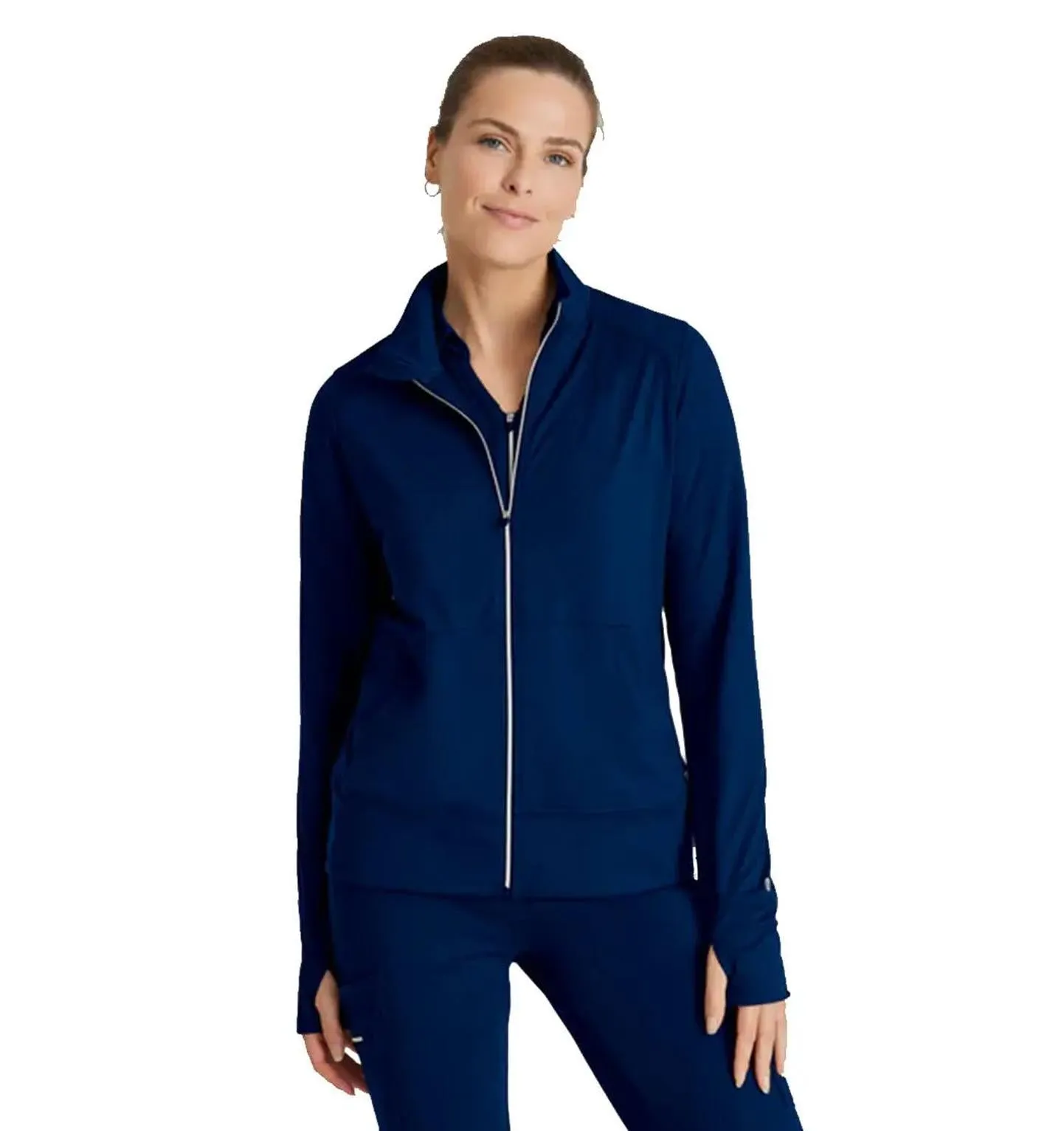 Performance Knit by Barco Arena Kangaroo Pocket Warm-Up Scrub Jacket