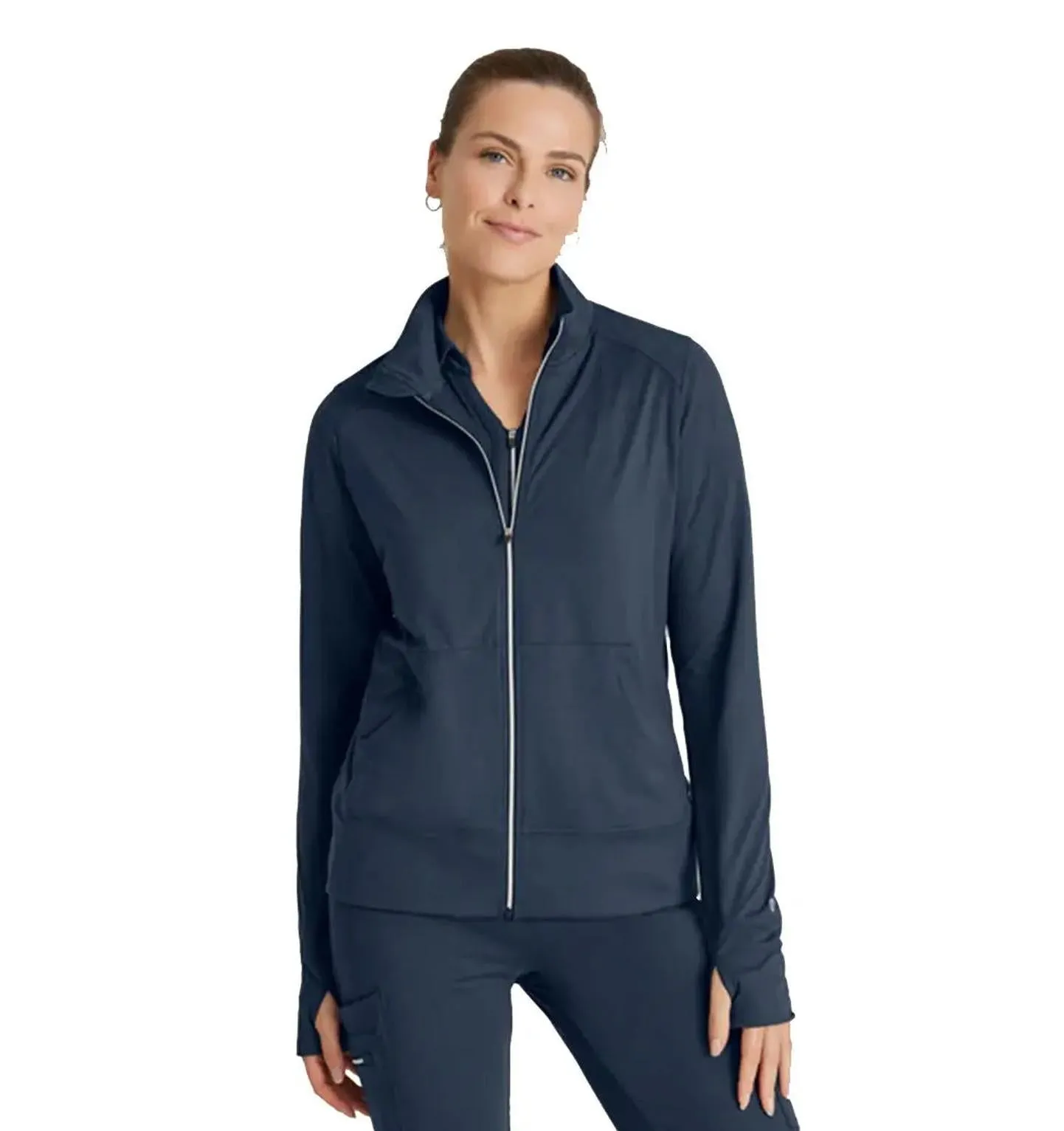 Performance Knit by Barco Arena Kangaroo Pocket Warm-Up Scrub Jacket