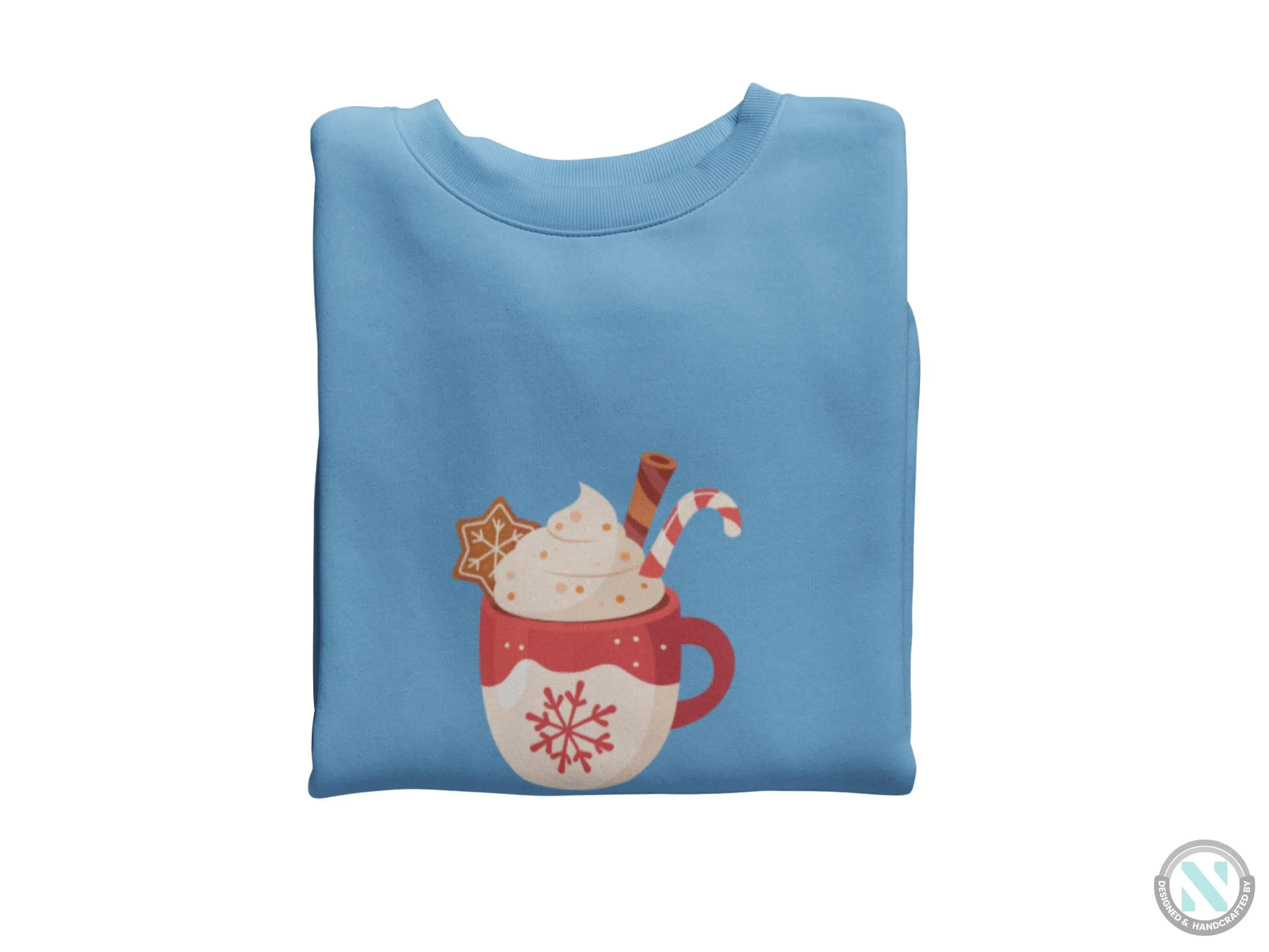 Personalized Winter Sweatshirt Gift for Toddler Boys Hot Chocolate Text