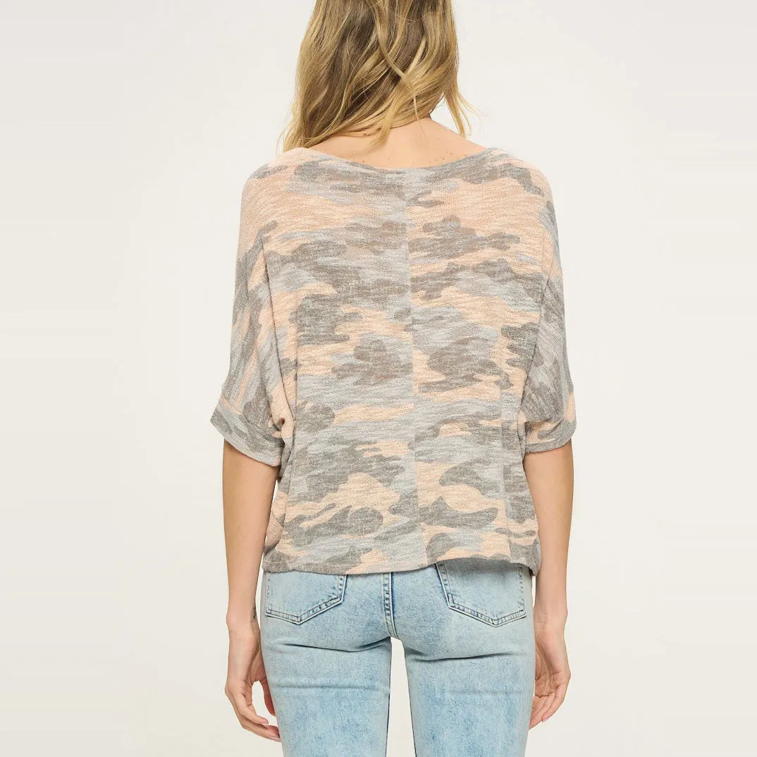 Pink Camo Coastal Top