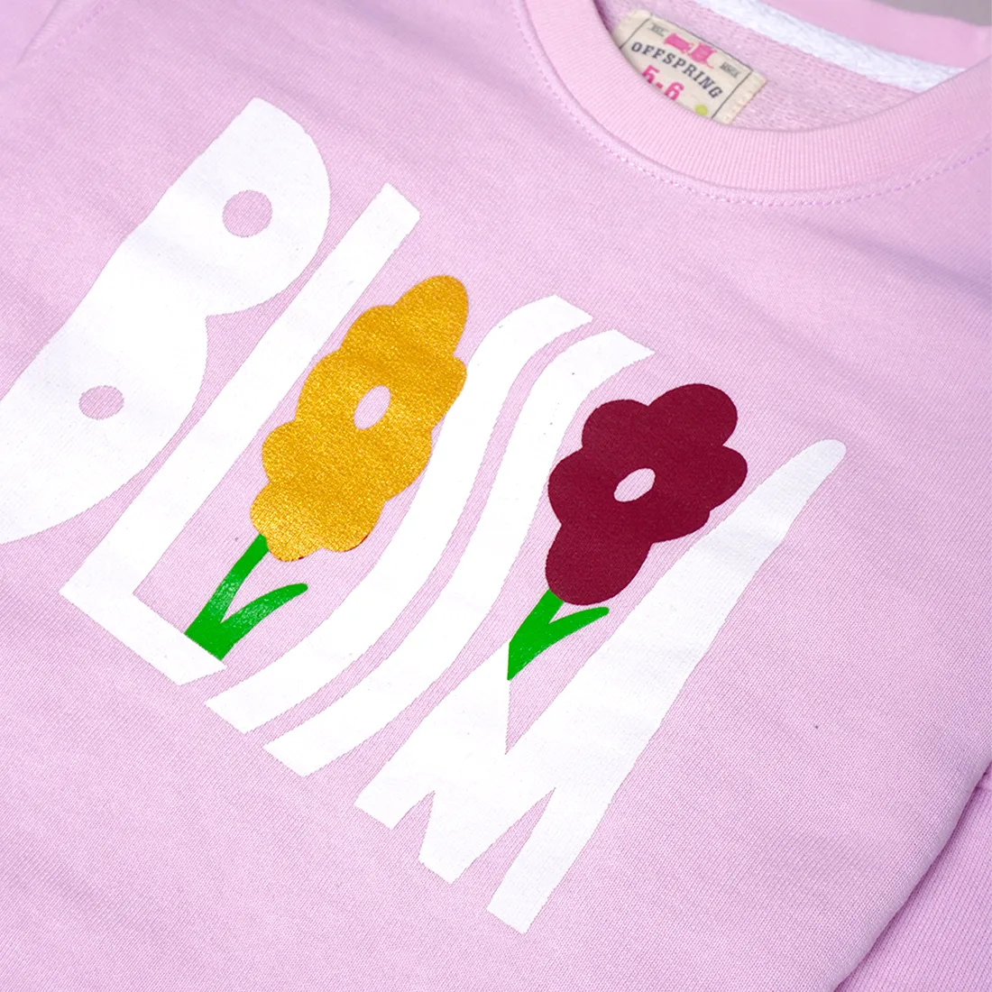 Pink Graphic Terry Sweat Top