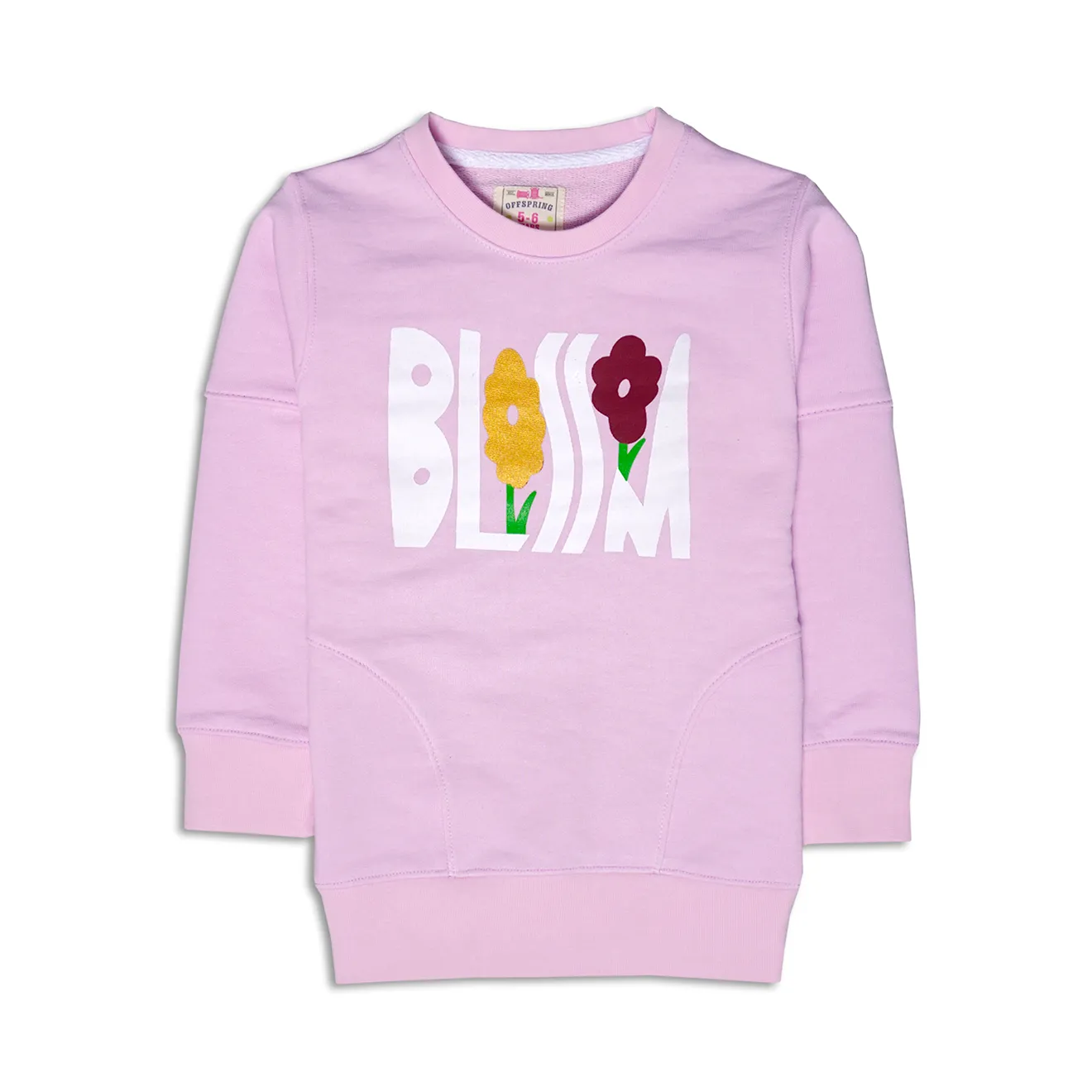 Pink Graphic Terry Sweat Top
