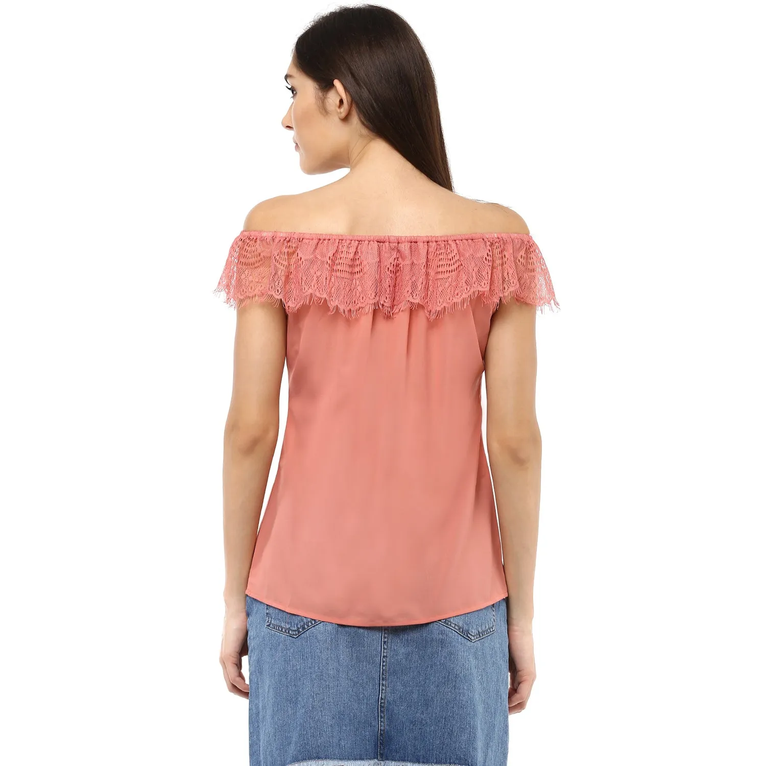 Pink Self Design Top
