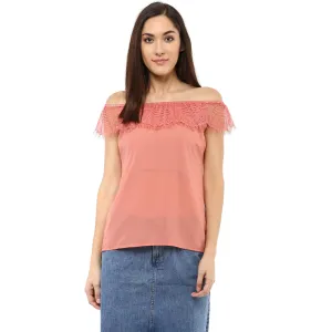 Pink Self Design Top