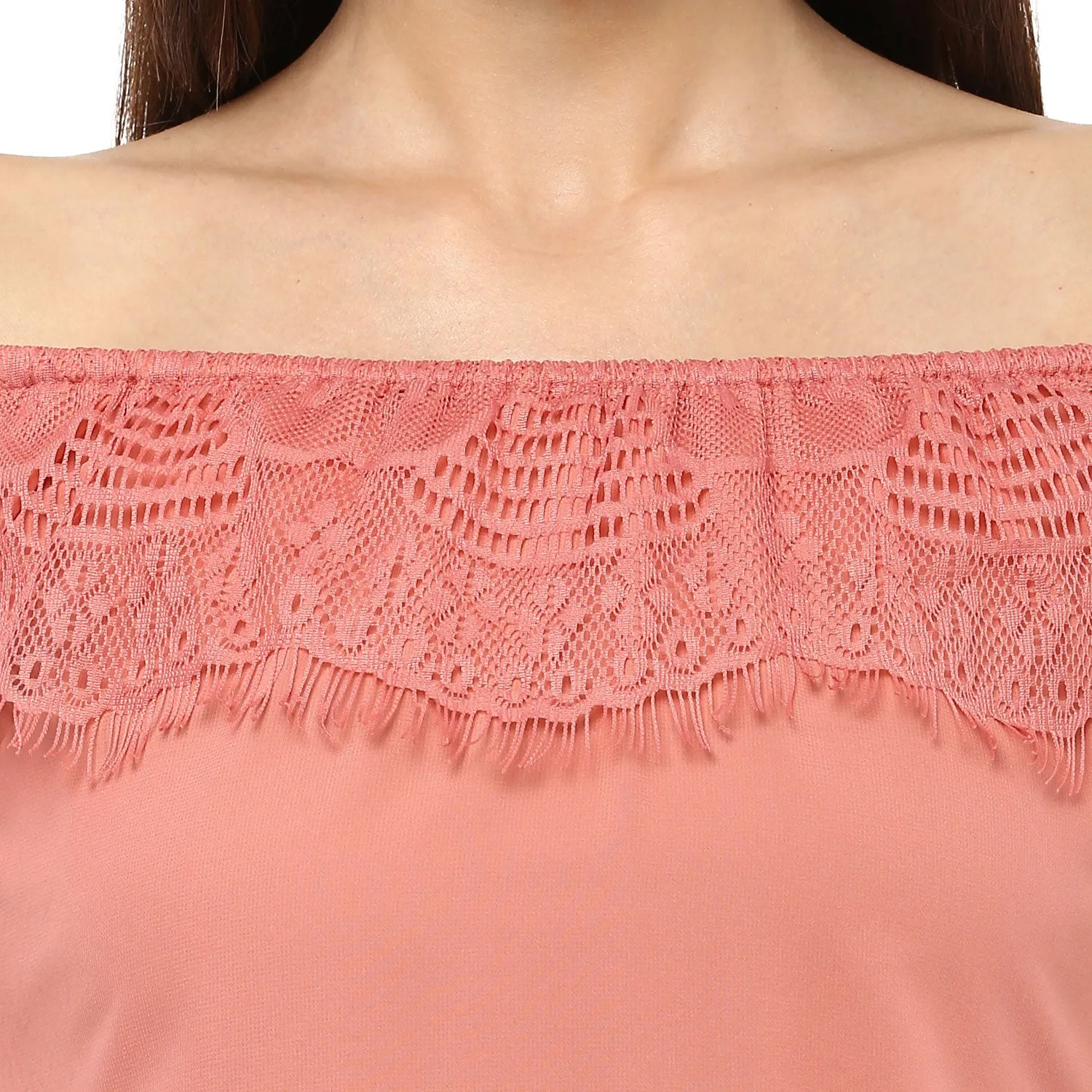 Pink Self Design Top