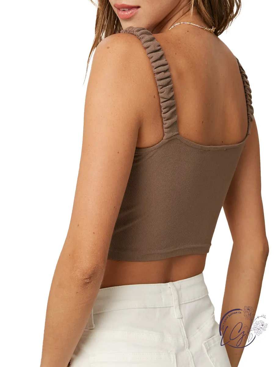 Plain & Simple Ribbed Crop Cami
