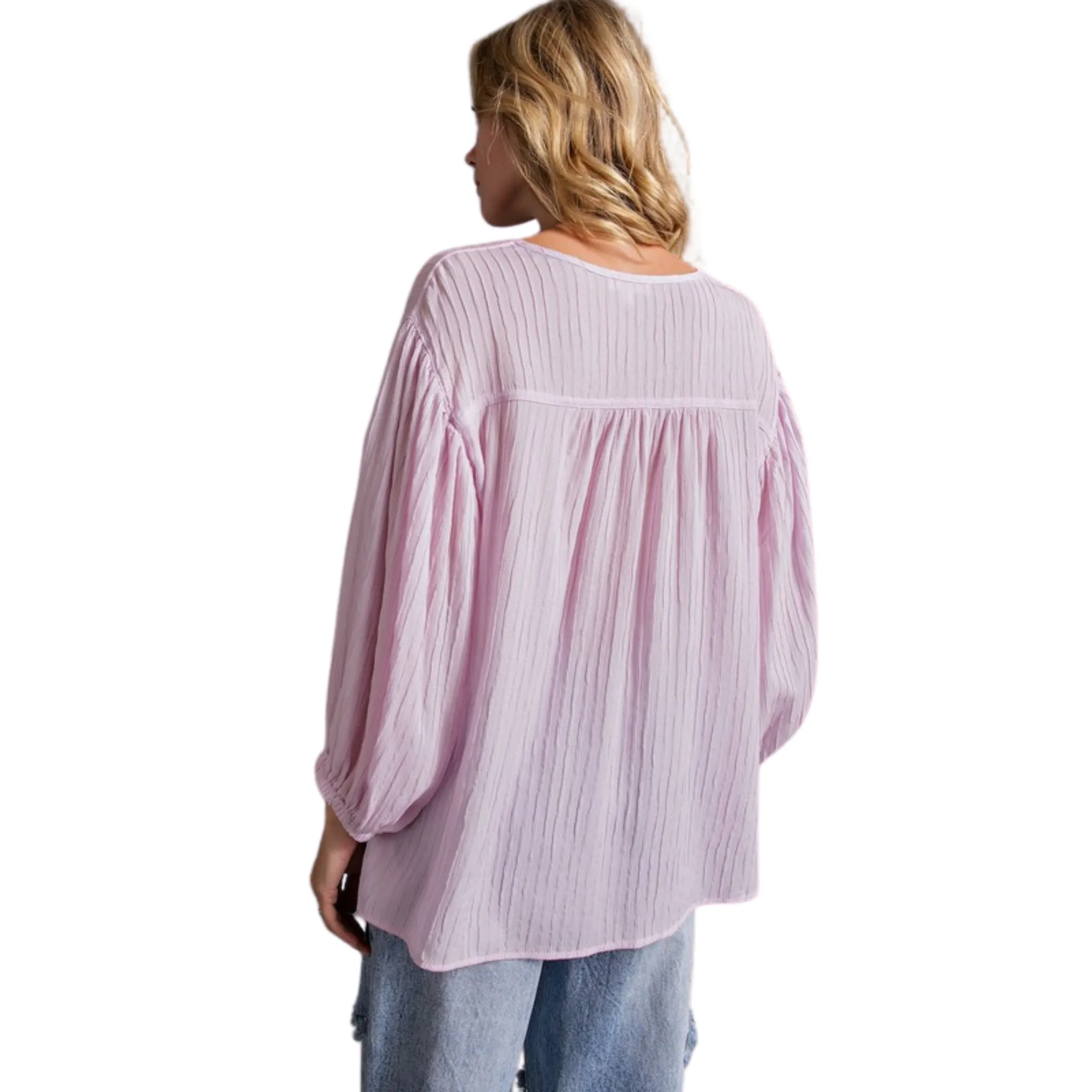 Pleated Loose Fit Top