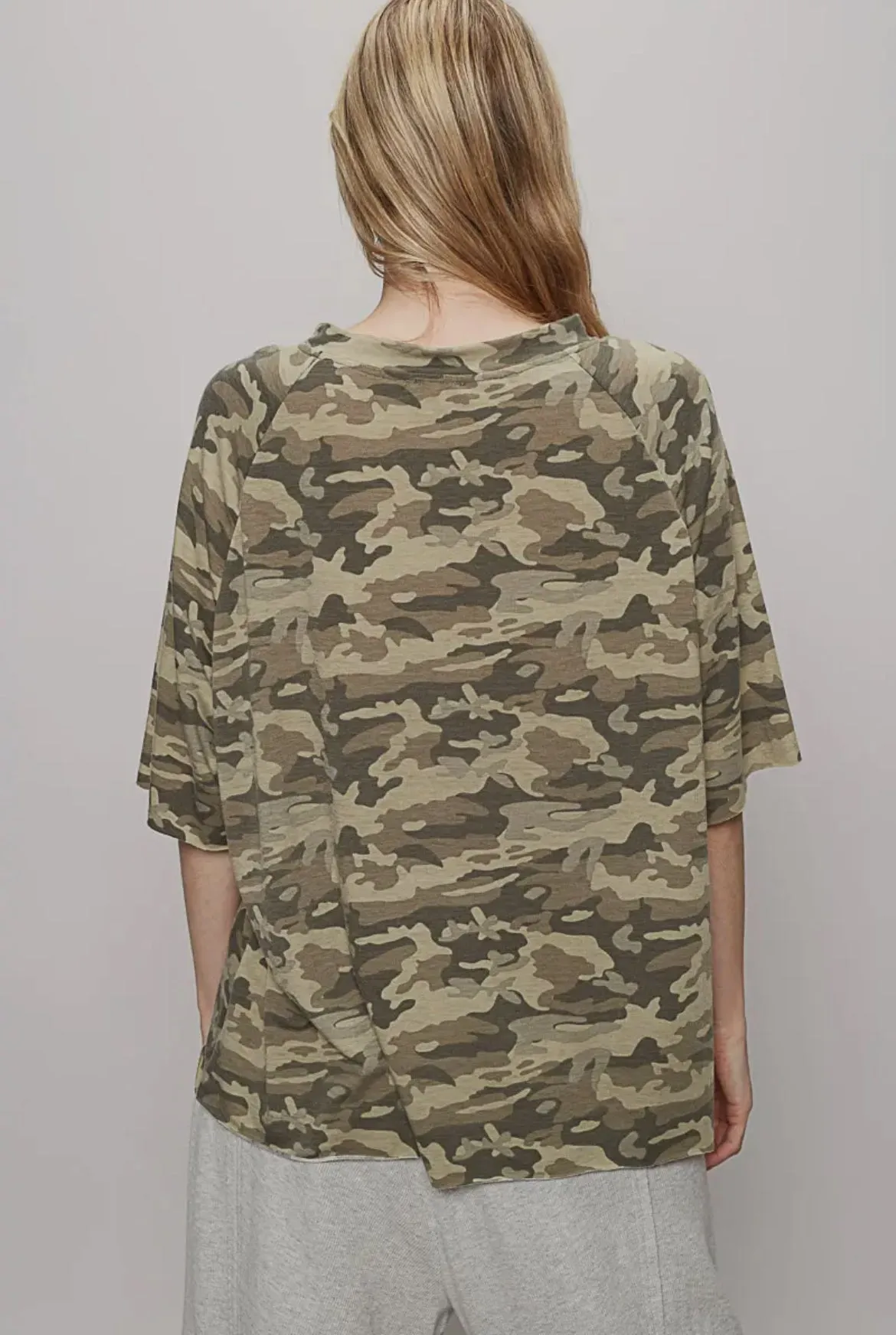 POL Clothing Round Neck Camo Tee