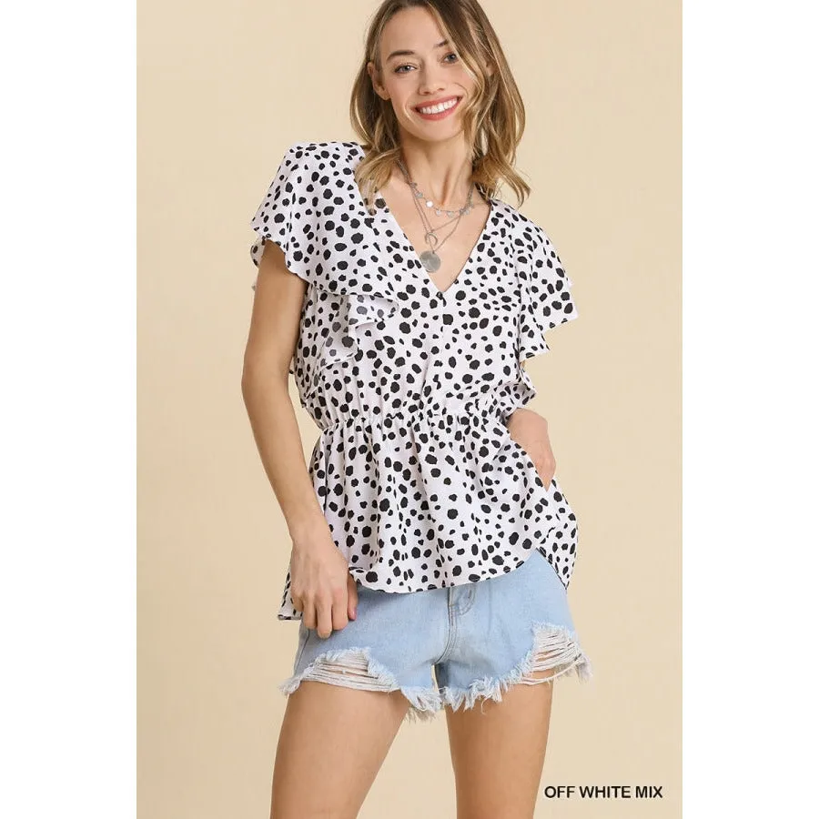 Poppin'   Dalmation Top
