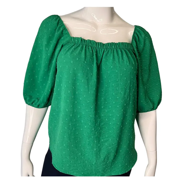 Poppin Puff Sleeve Boat Neck Top