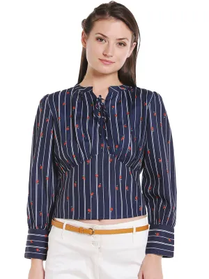 Printed Stripe Top