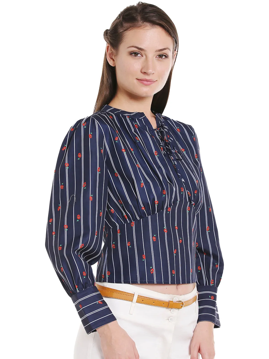 Printed Stripe Top