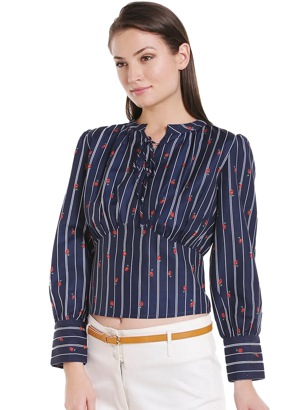 Printed Stripe Top