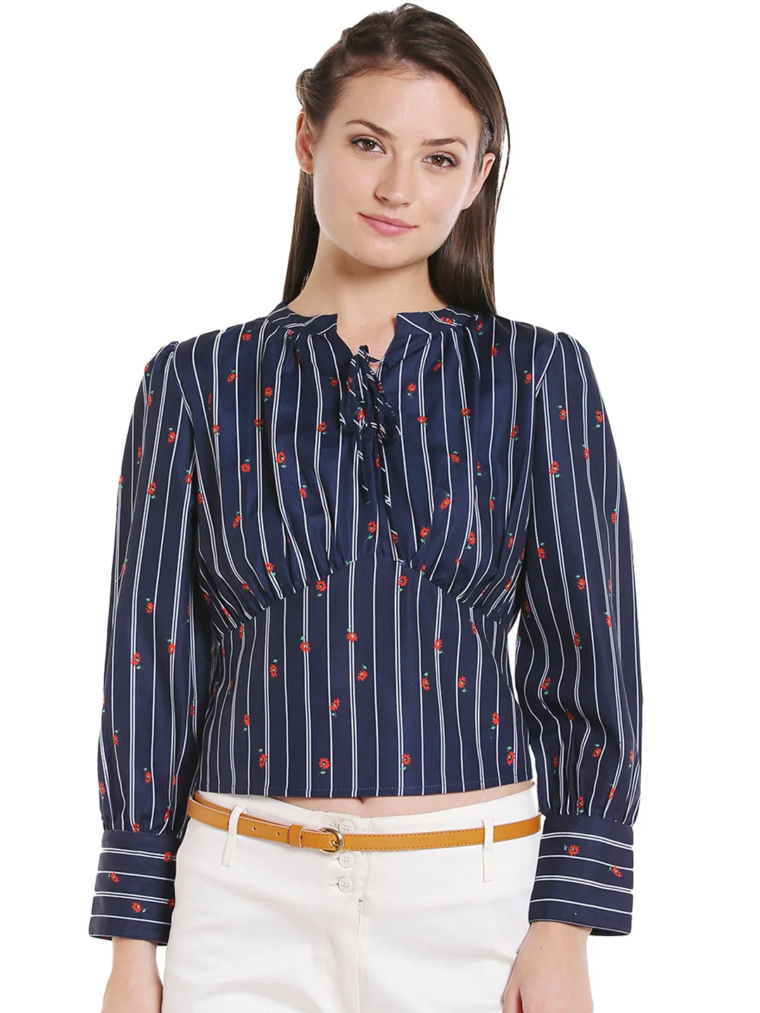 Printed Stripe Top
