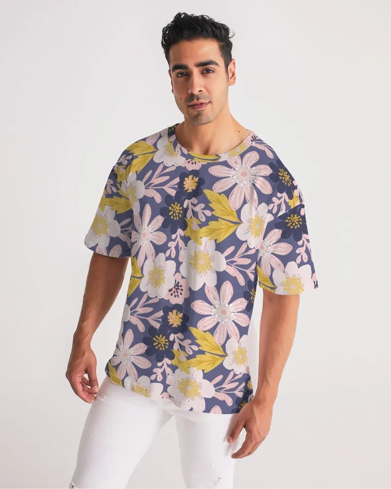 Purple Frisky Floral Men's Premium Heavyweight Tee