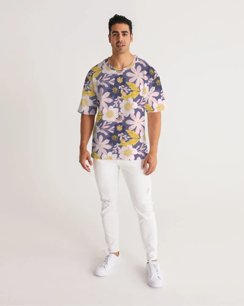 Purple Frisky Floral Men's Premium Heavyweight Tee