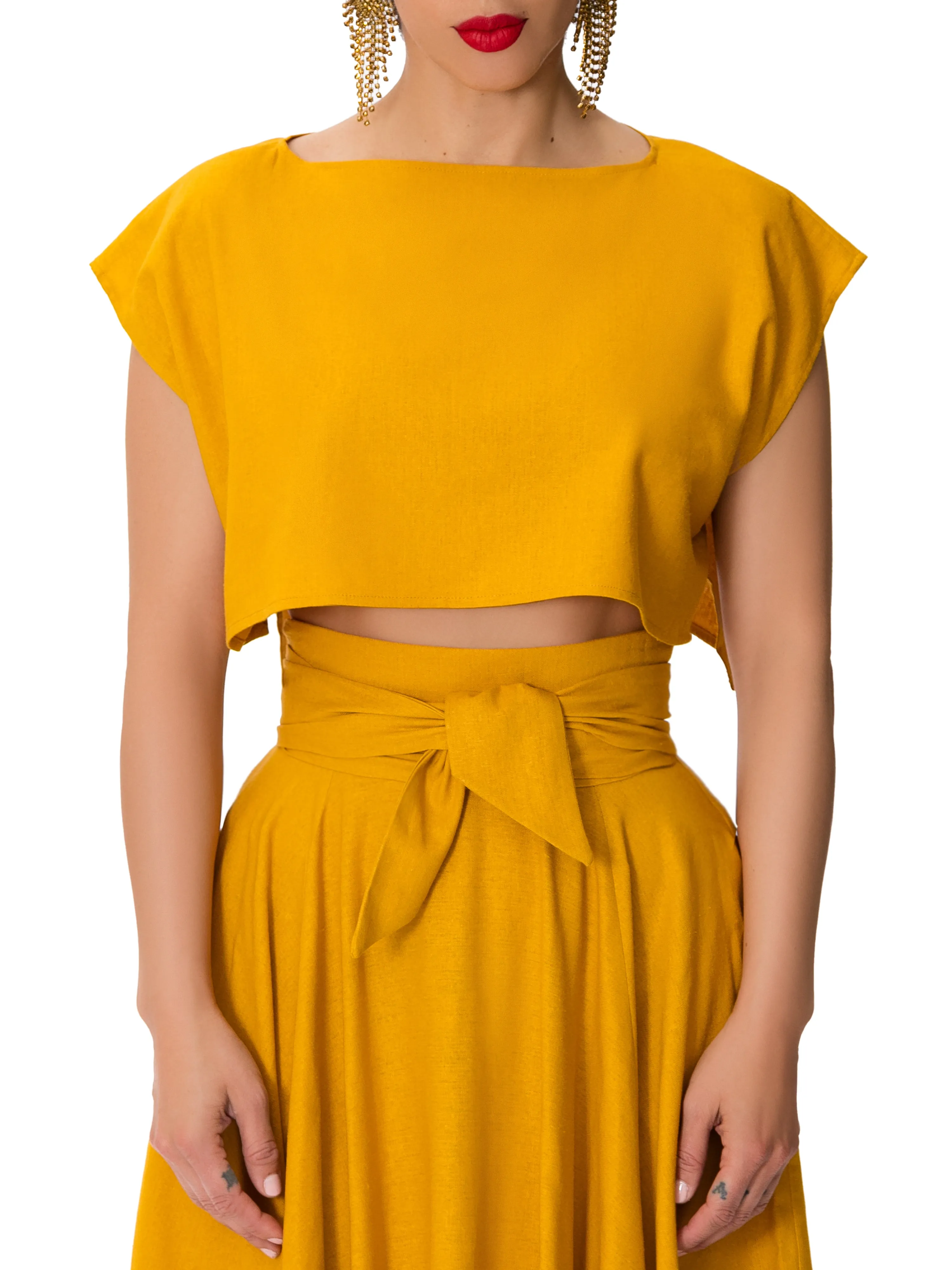 "Lake Tahoe" Mango Crop Top
