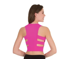 Racer Back Side Cut Crop Top