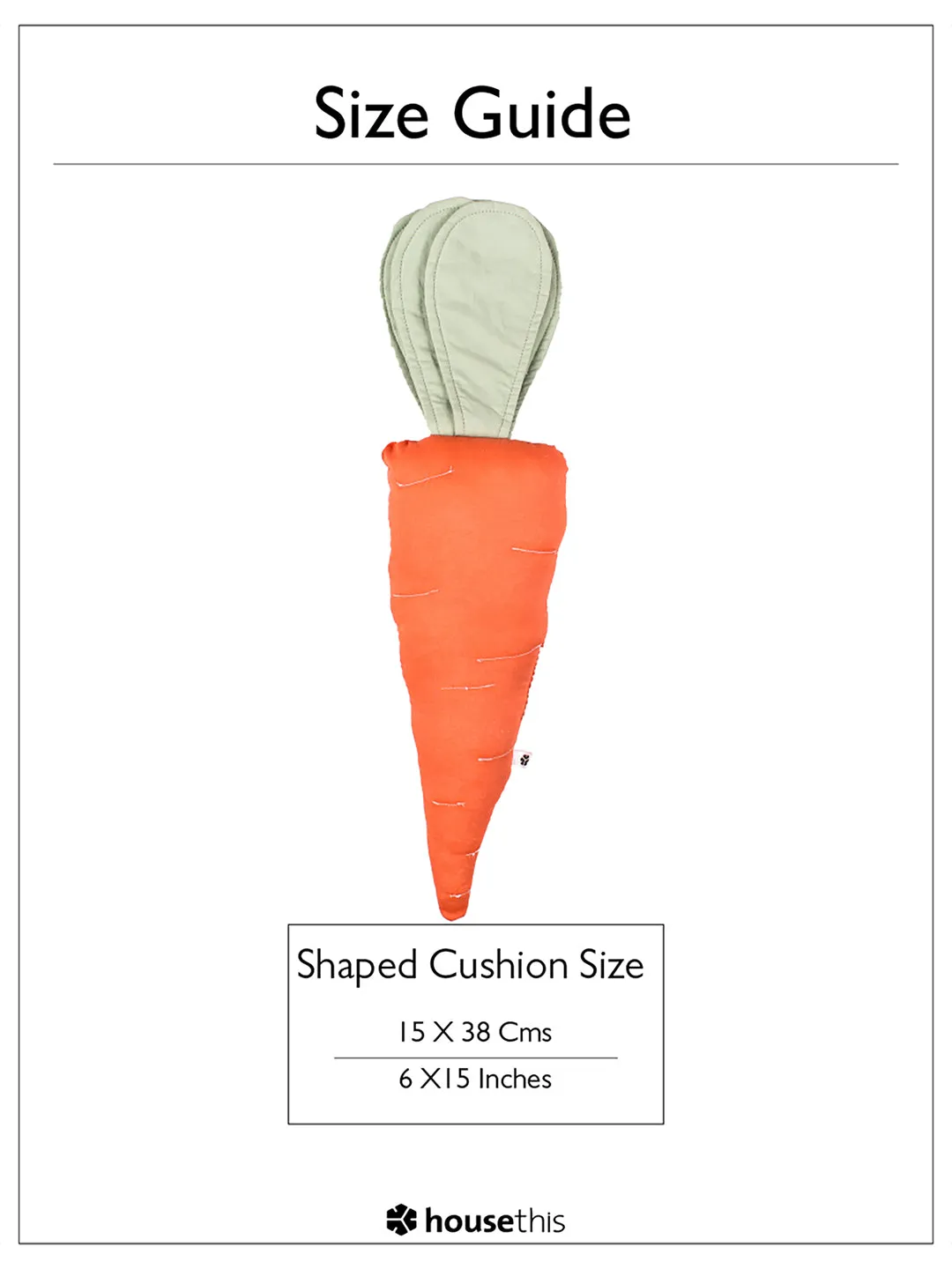 Radiant Carrot Shaped Cushion (Orange)