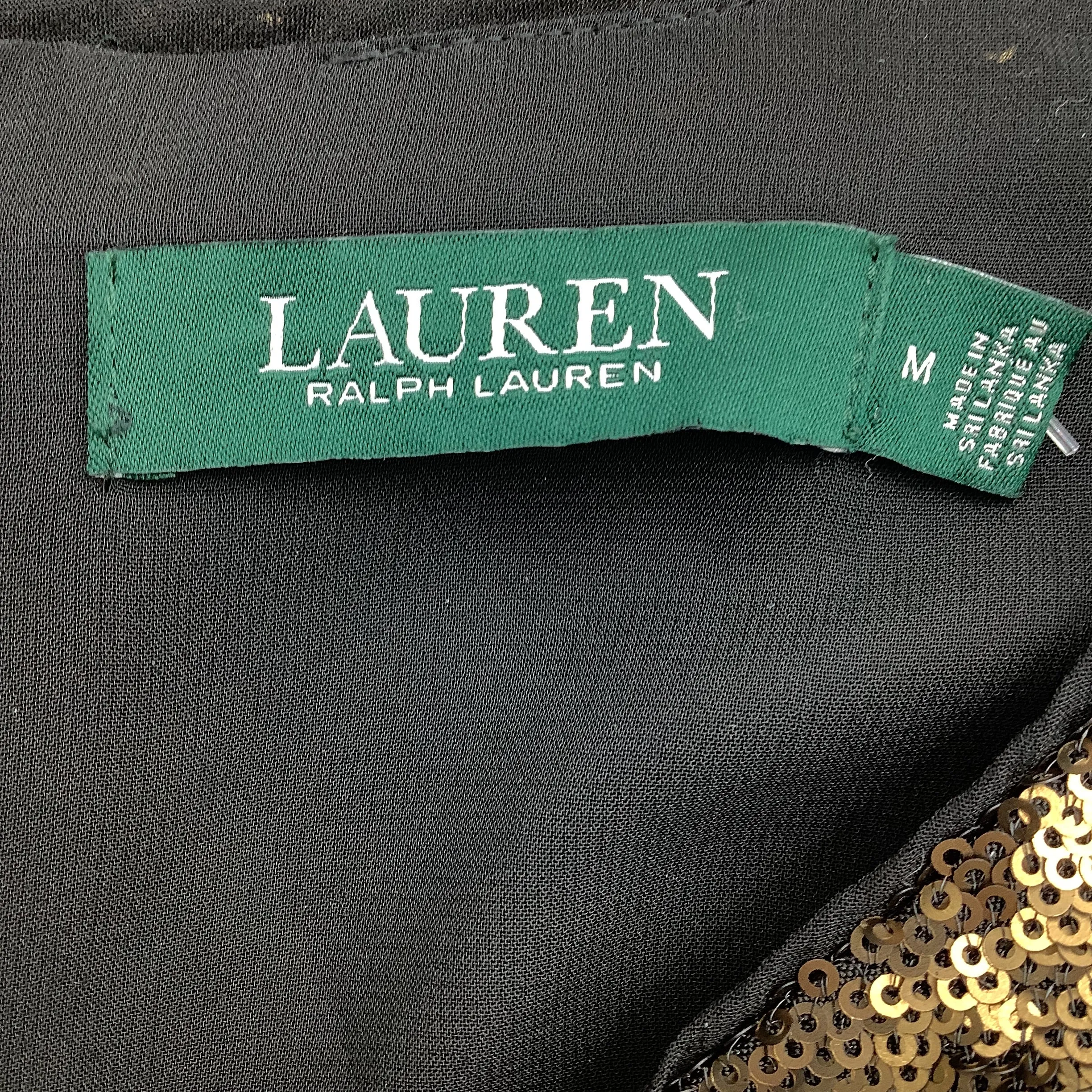 Ralph Lauren Women's Top Gold Shimmer Size: M