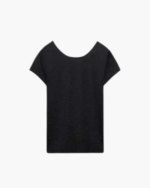 Ranelle – Elegant scoop neckline – Rhinestone top
