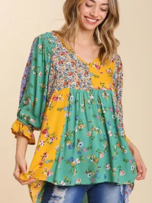 Raven Top - Green Mix