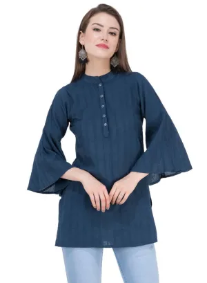 Rayon Green Embroidered Top