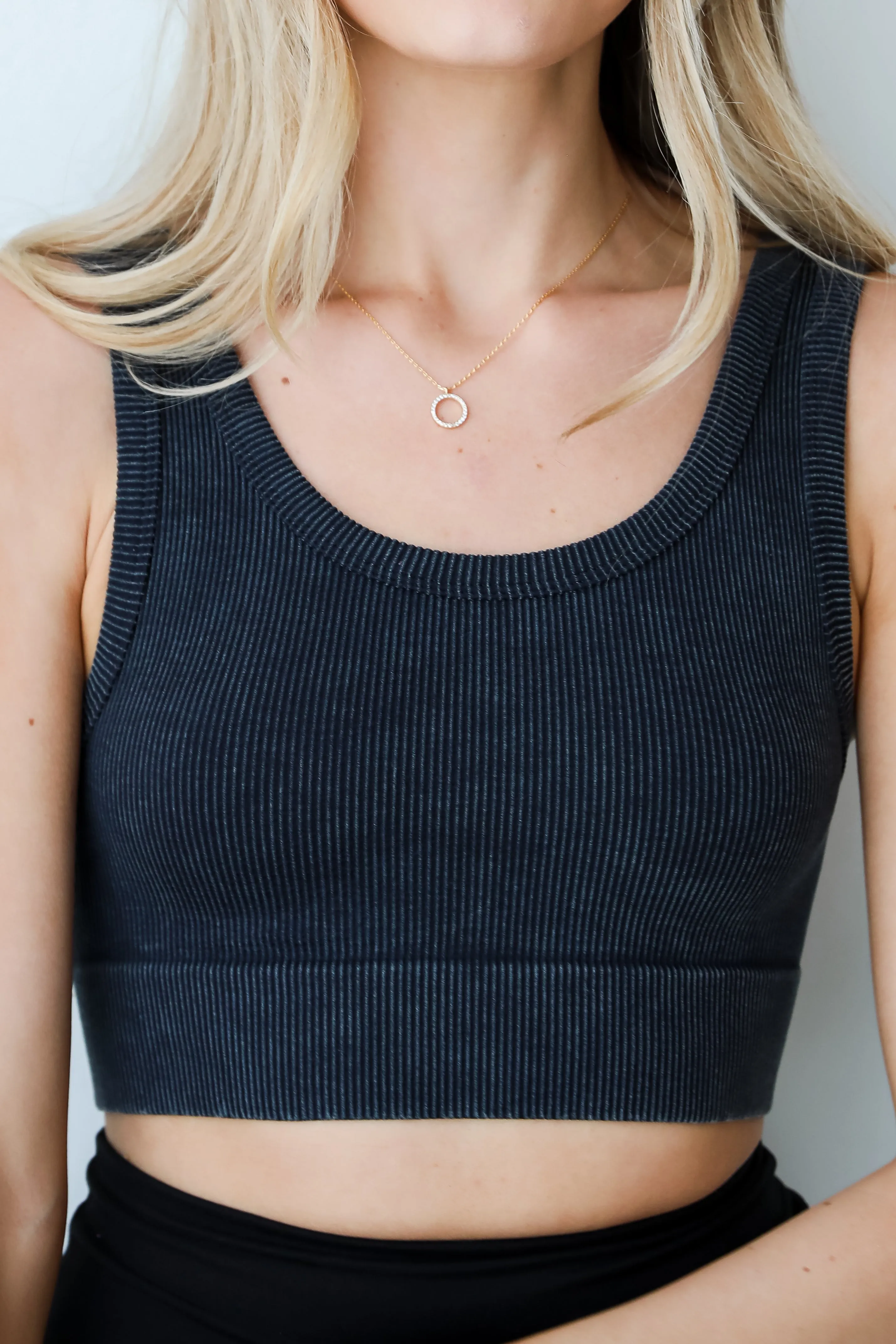 Ready To Go Ribbed Seamless Cropped Tank - DU DEAL