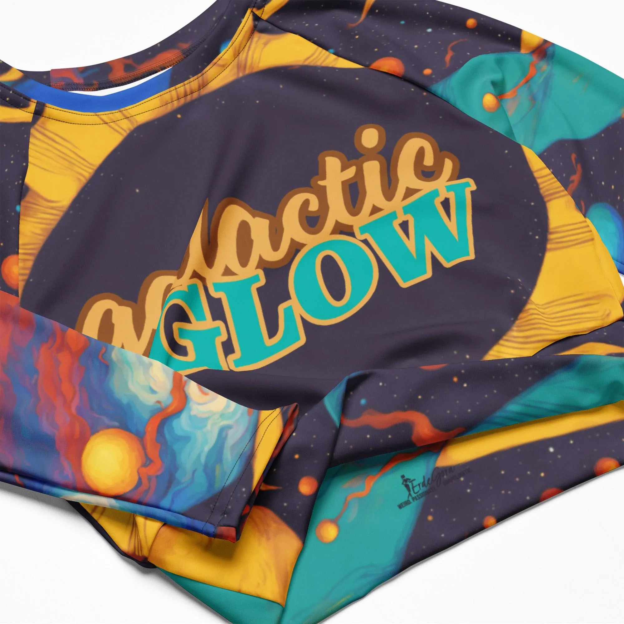 Recycled Long-sleeve Crop Top Nebula