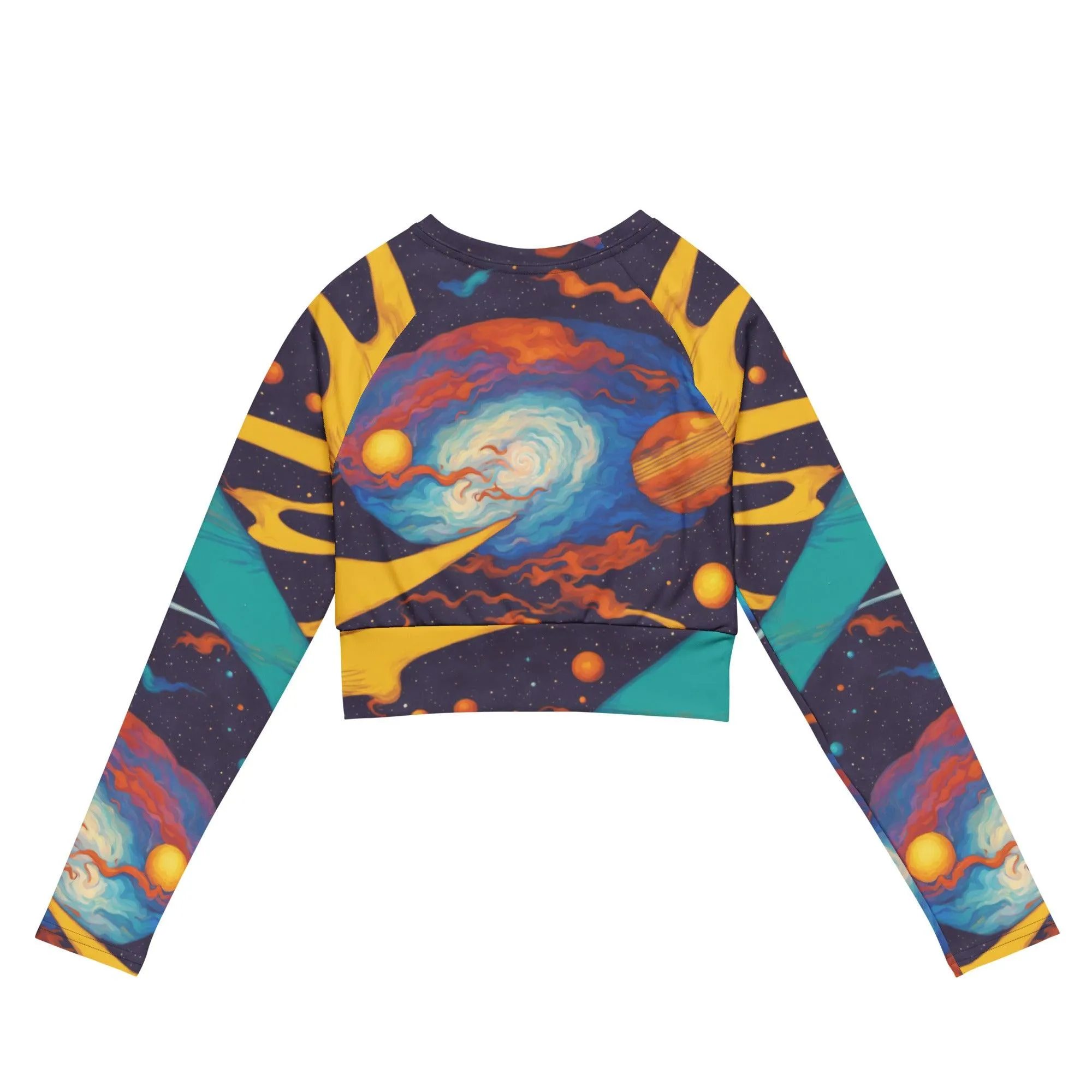Recycled Long-sleeve Crop Top Nebula