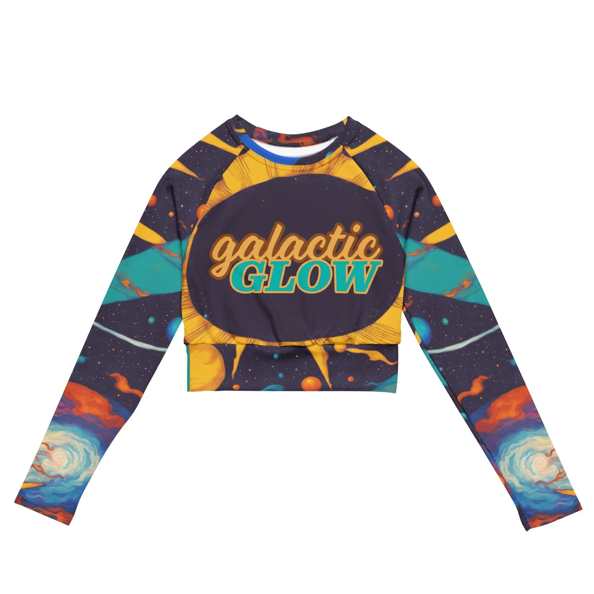 Recycled Long-sleeve Crop Top Nebula