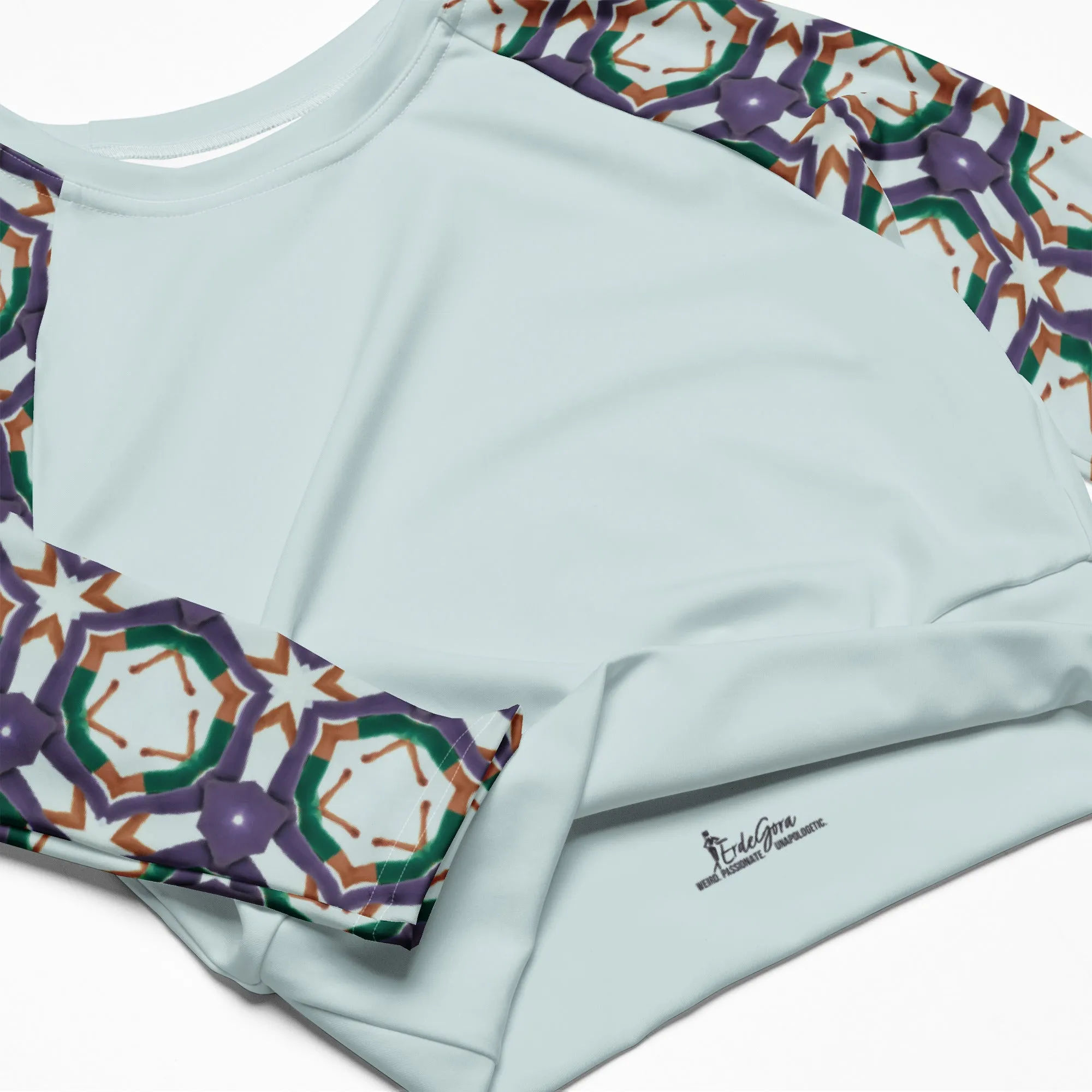 Recycled Long-Sleeve Crop Top Soccer Star